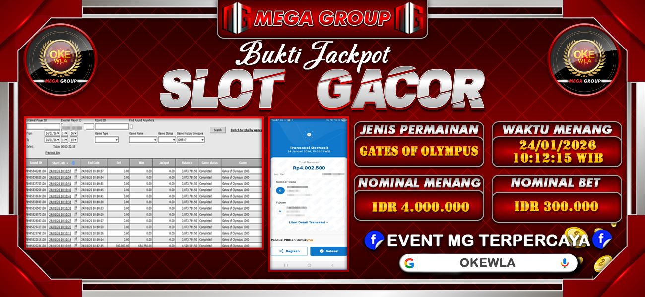 Bukti JP situs Okewla hari Sabtu, 24 Januari 2026