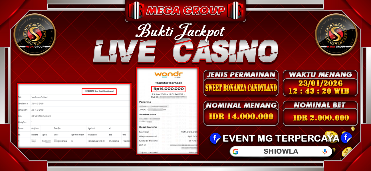 Bukti JP situs Shiowla hari Jumat, 23 Januari 2026