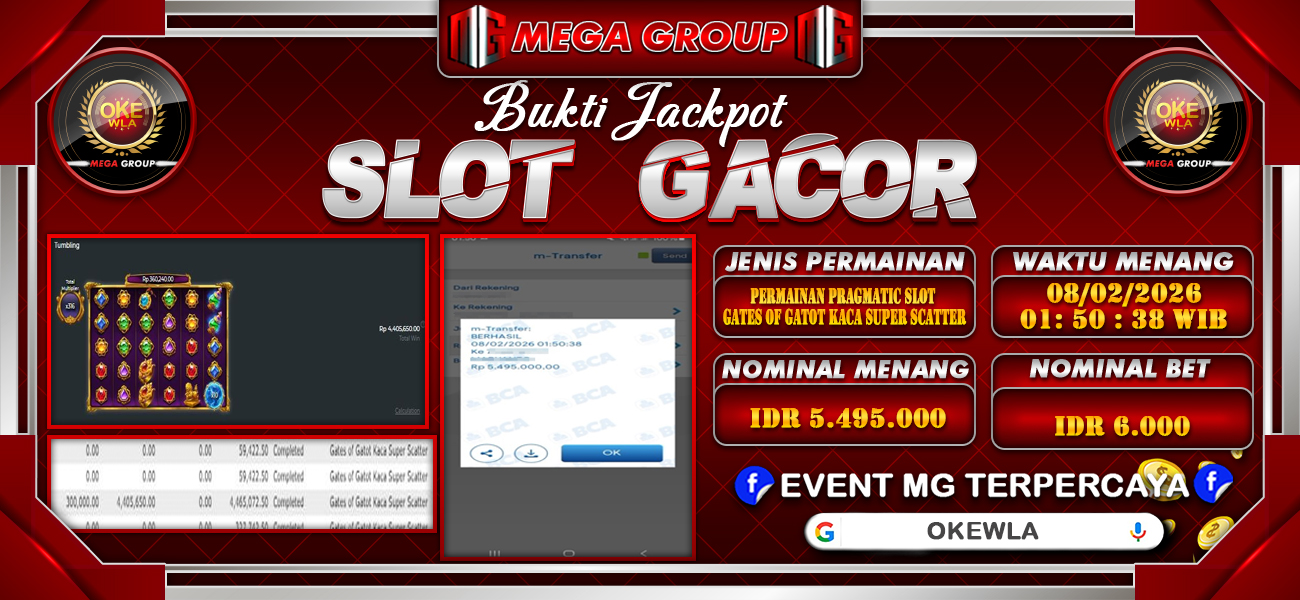 Bukti JP situs Okewla hari Minggu, 08 Februari 2026